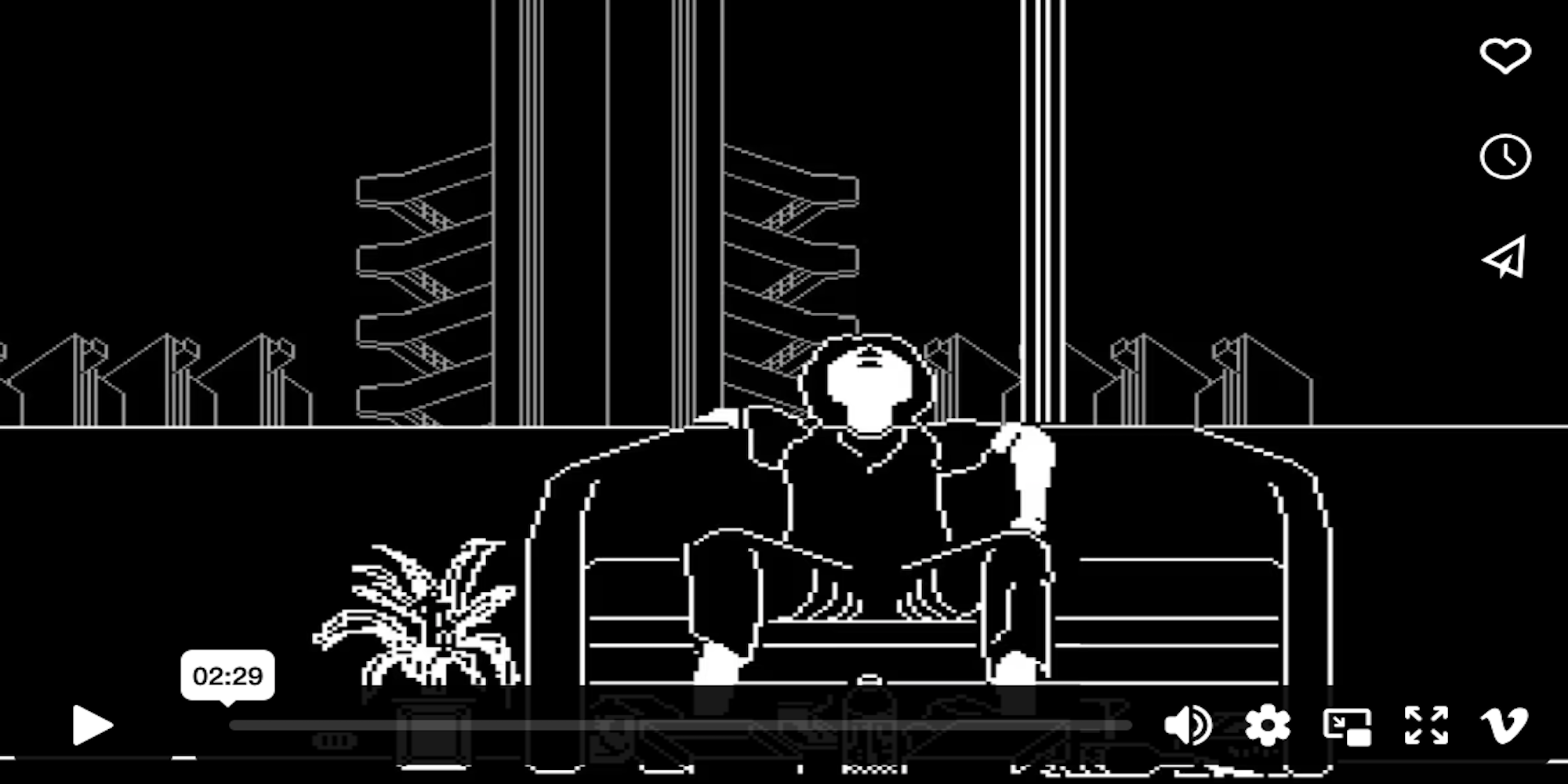 Inattention, de Raquel Meyers, es una animación basada en teletexto.